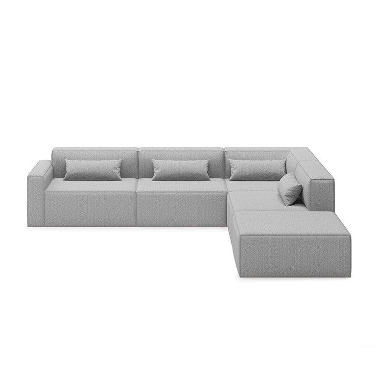 Gus* Modern MIX MODULAR 5PC Sectional | Right - Parliament Stone