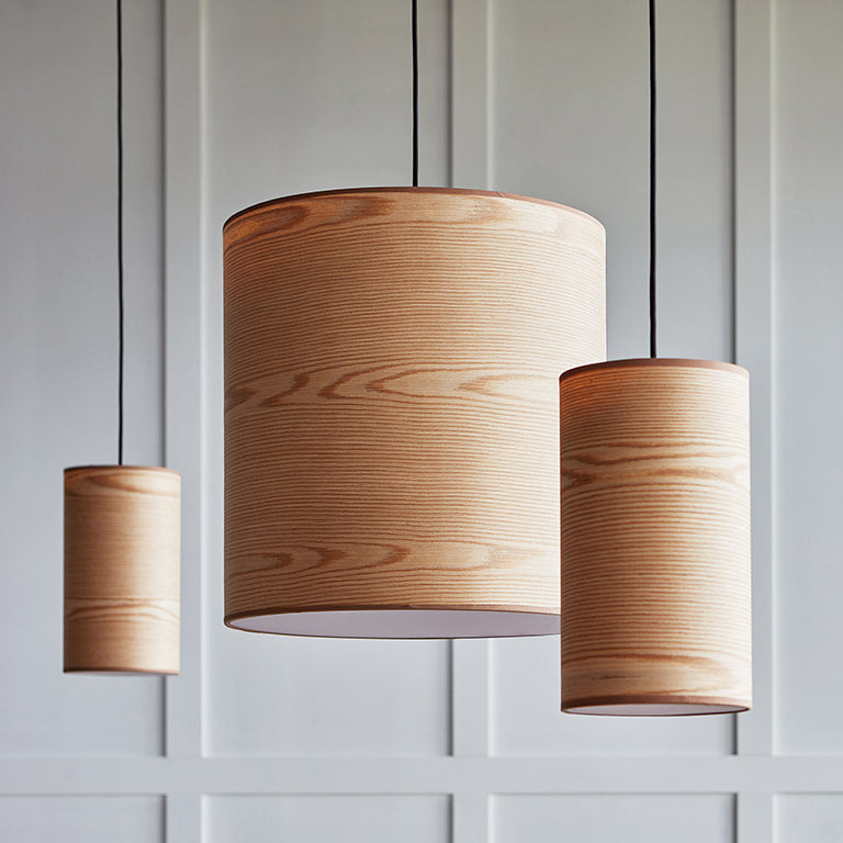 Gus* Modern MILTON Natural Ash large pendant light