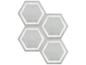 FORM Ice Frame 7 x 8 hexagon matte porcelain wall / floor tile *price upon request*