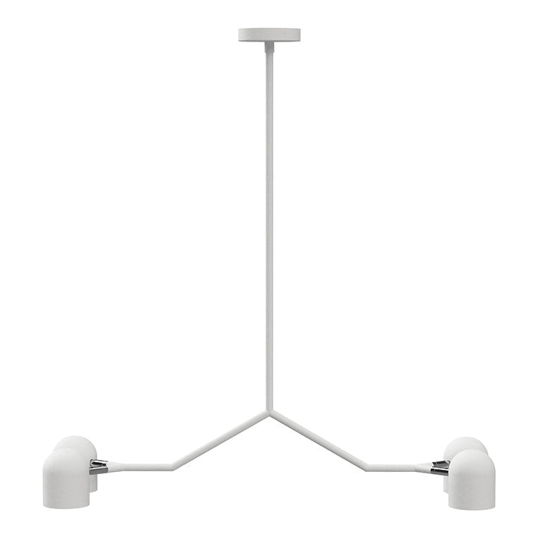 Gus* Modern TANDEM White 4-Head pendant light