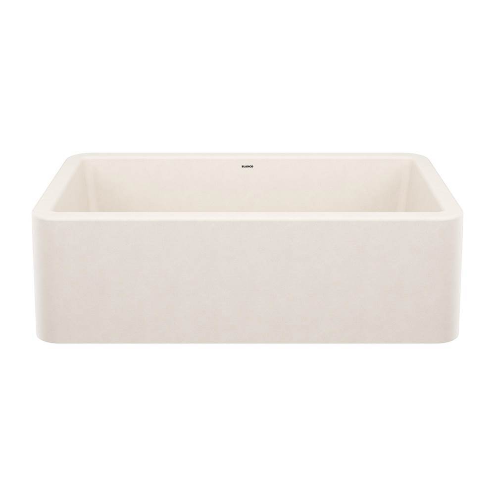 Blanco IKON 33 Soft White Silgranit super single farmhouse kitchen sink