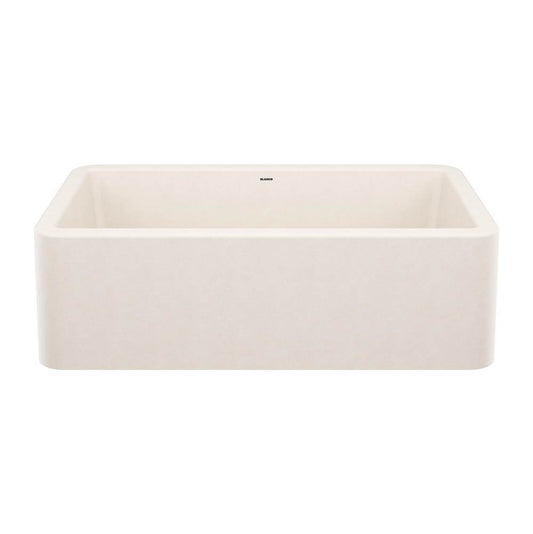 Blanco IKON 33 Soft White Silgranit super single farmhouse kitchen sink