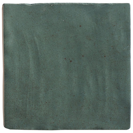 SAHN Green 4 x 4 zellige style matte tile