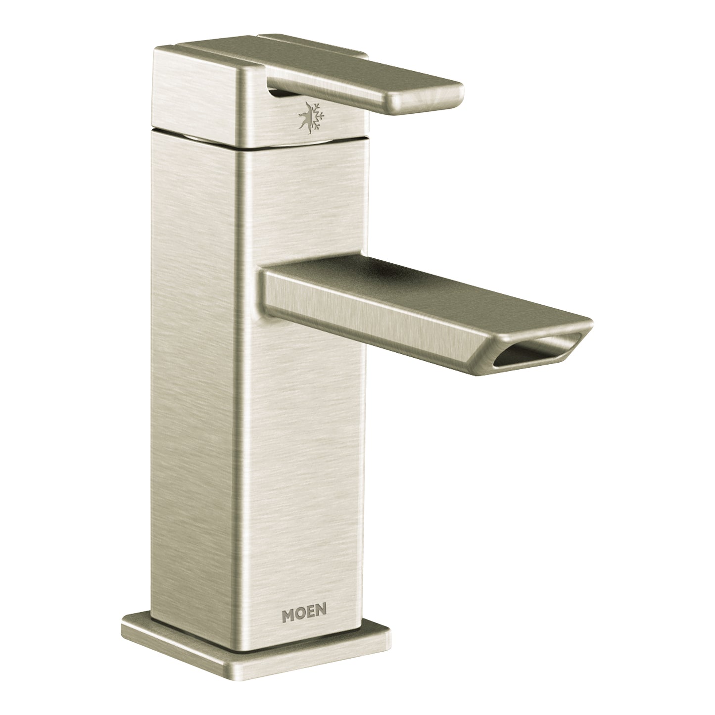 Moen 90°® Brushed Nickel single handle vanity faucet
