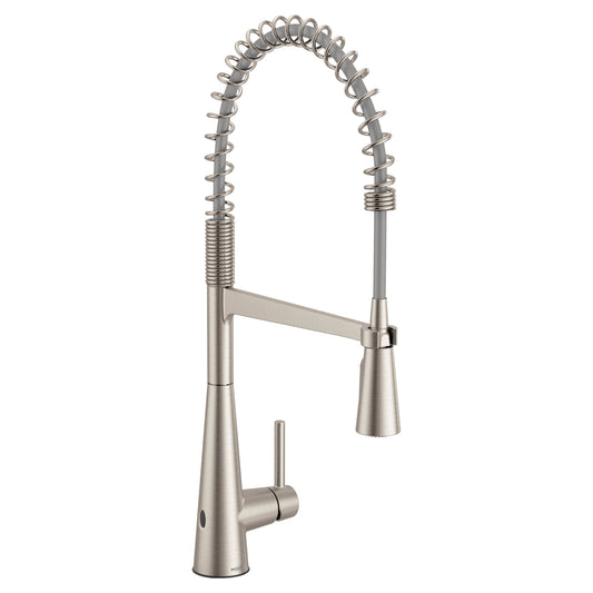 Moen SLEEK® Stainless hands-free pre-rinse spring kitchen faucet