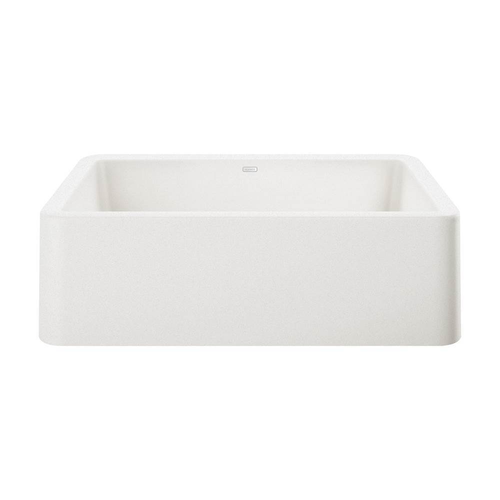 Blanco IKON 33 White Silgranit super single farmhouse kitchen sink