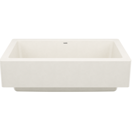 Blanco VINTERA 30 Soft White Silgranit super single farmhouse kitchen sink