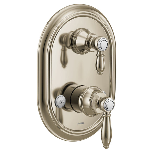 Moen UTS4311NL | polished nickel Weymouth M-Core 3-Series integrated transfer valve trim