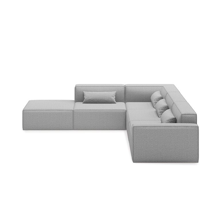 Gus* Modern MIX MODULAR Parliament Stone 5pc sectional (left)