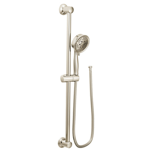 Moen Polished Nickel 4fx handheld shower with slide bar