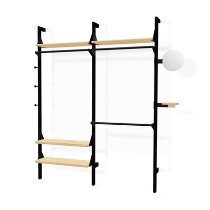 Gus* Modern BRANCH-2 Black with Blonde Ash wardrobe unit