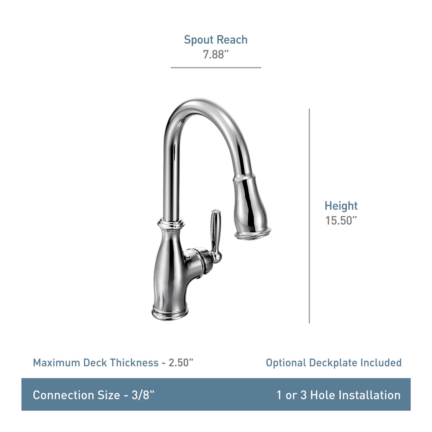 Moen BRANTFORD®  Oil Rubbed Bronze pull-down kitchen faucet