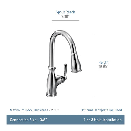 Moen BRANTFORD®  Oil Rubbed Bronze pull-down kitchen faucet