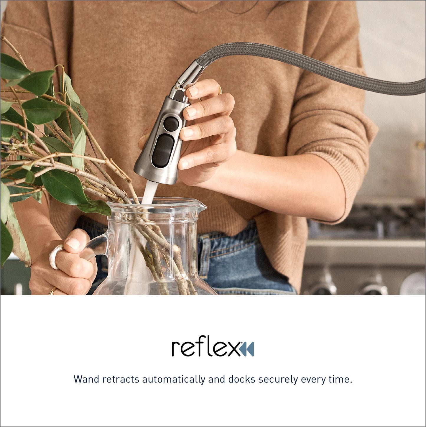 Moen NIO™ Chrome smart kitchen faucet