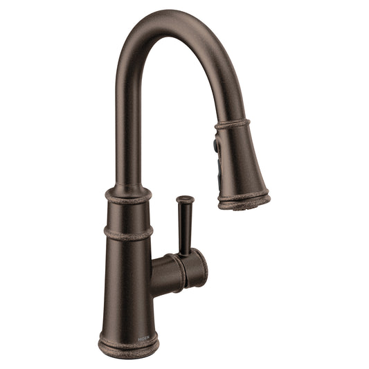 Moen BELFIELD™ Oil Rubbed Bronze pull-down kitchen faucet