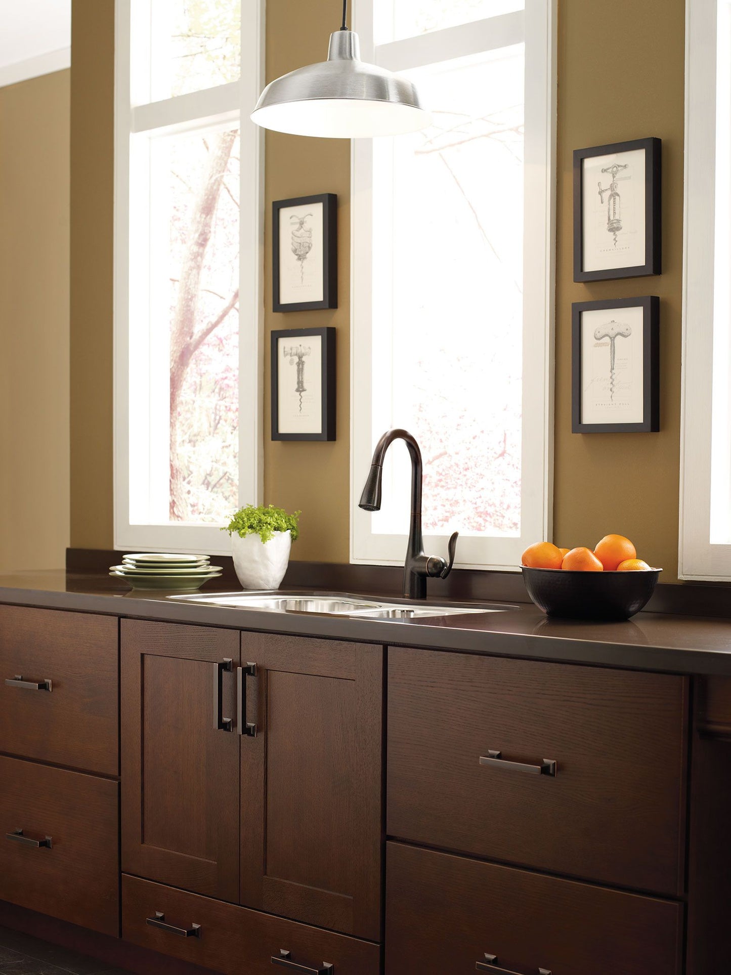 Moen ARBOR® Oil Rubbed Bronze pull-down kitchen faucet