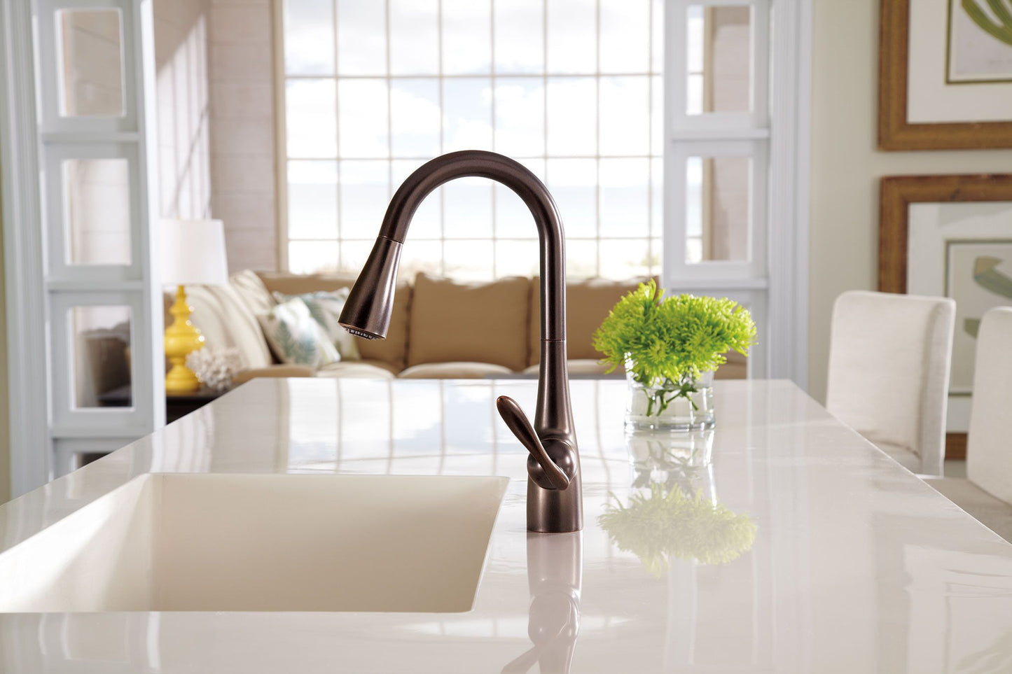 Moen ARBOR® Oil Rubbed Bronze pull-down kitchen faucet