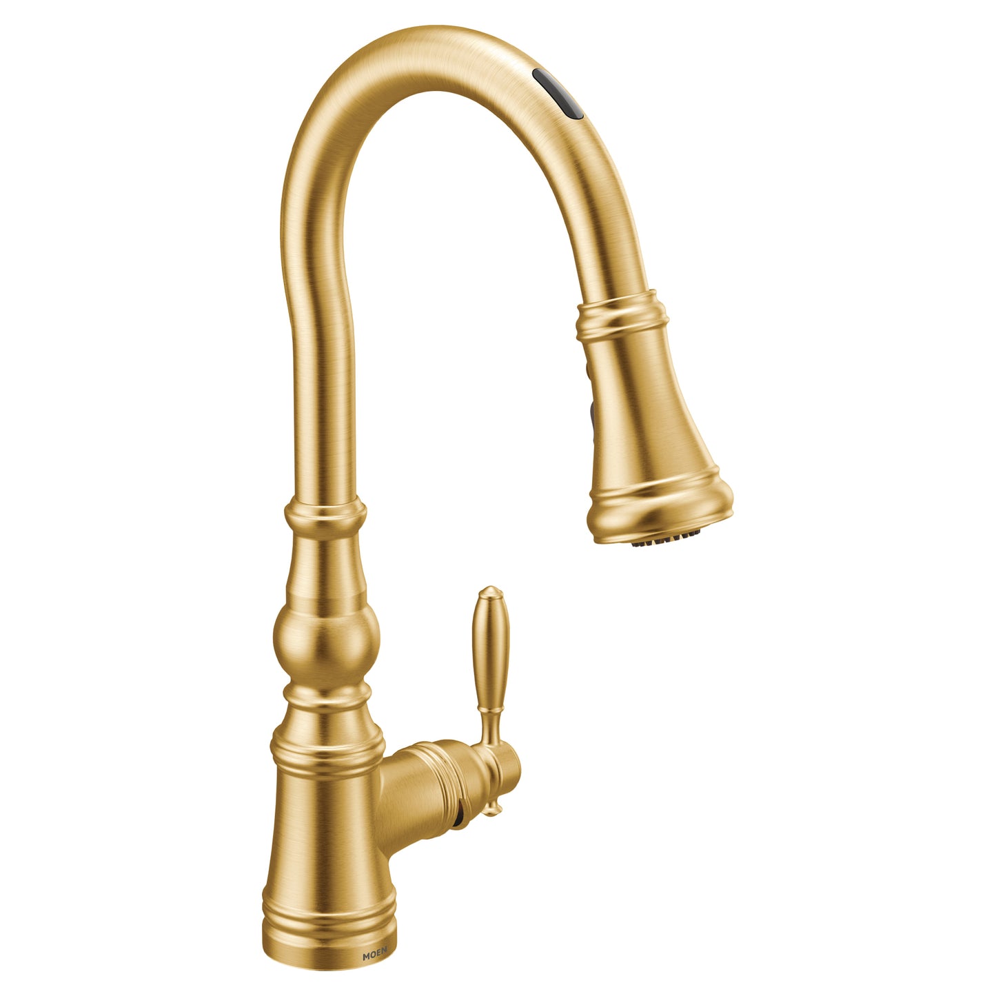 Moen WEYMOUTH® Brushed Gold smart kitchen faucet with motion control