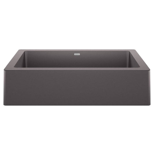 Blanco VINTERA 30 Cinder Silgranit super single farmhouse kitchen sink