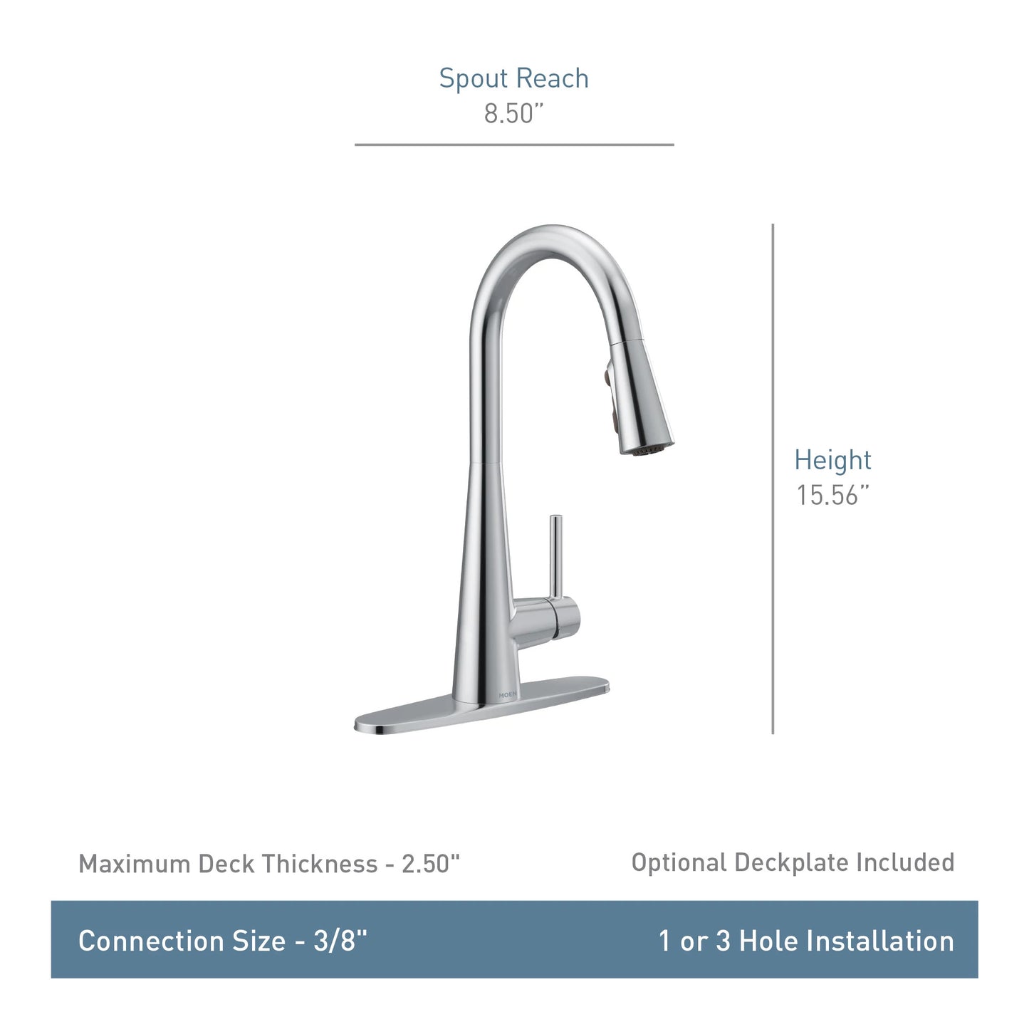 Moen SLEEK® Oil Rubbed Bronze pull-down kitchen faucet