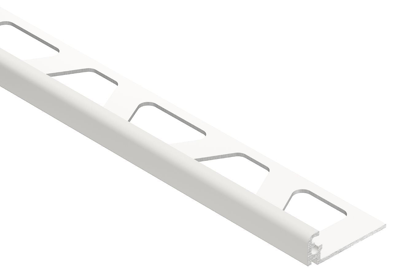 Schluter® JOLLY Matte White 7/16" aluminum tile edge trim