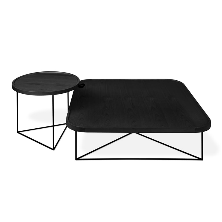 Gus* Modern PORTER Black Ash square coffee table