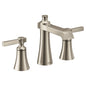 Moen TS6984BN | FLARA brushed nickel widespread vanity faucet