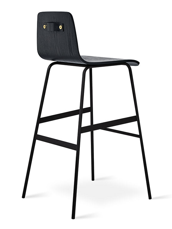 Gus* Modern LECTURE Black Ash bar stool