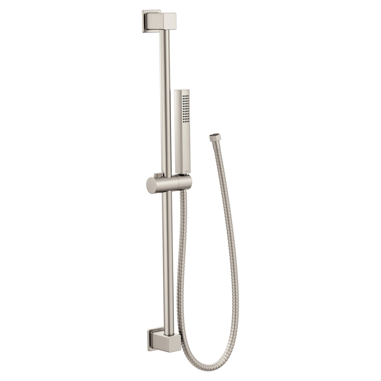 Moen Spot Resistant Nickel handheld shower with slide bar