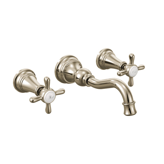 Moen TS42112NL | polished nickel WEYMOUTH wall mount vanity faucet