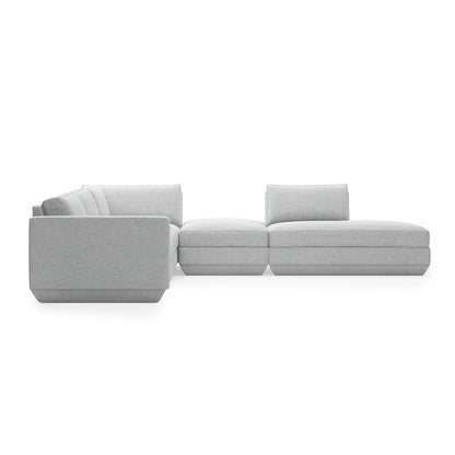 Gus* Modern PODIUM 5PC Seating Group A | Right - Bayview Silver