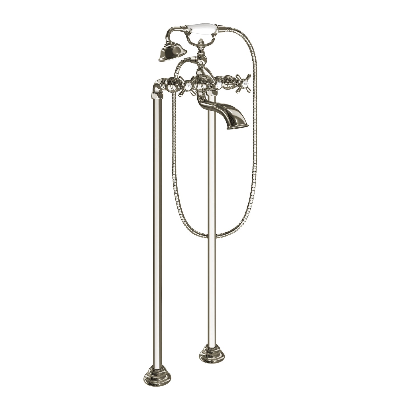 Moen WEYMOUTH® Polished Nickel wall mount or freestanding tub filler - X handle