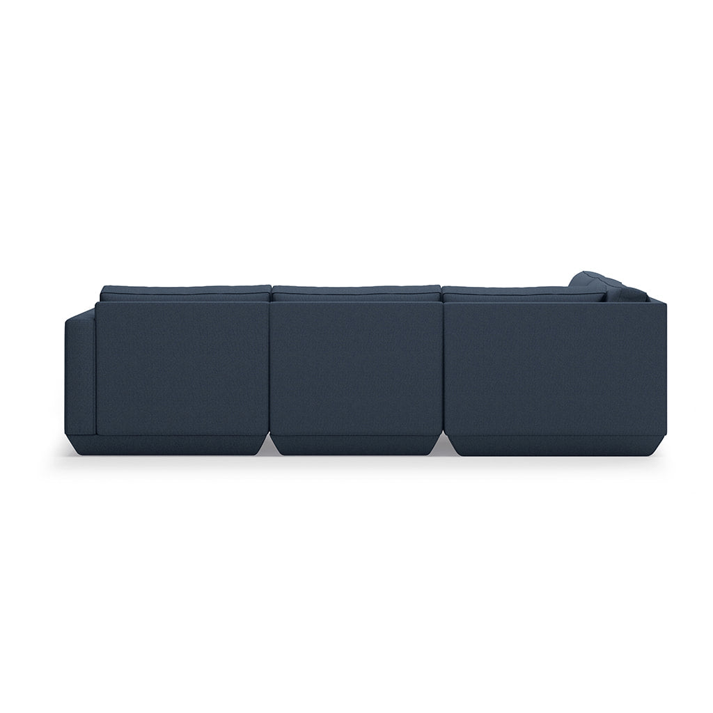 Gus* Modern PODIUM 4PC Lounge Sectional A | Left - Hanson Navy