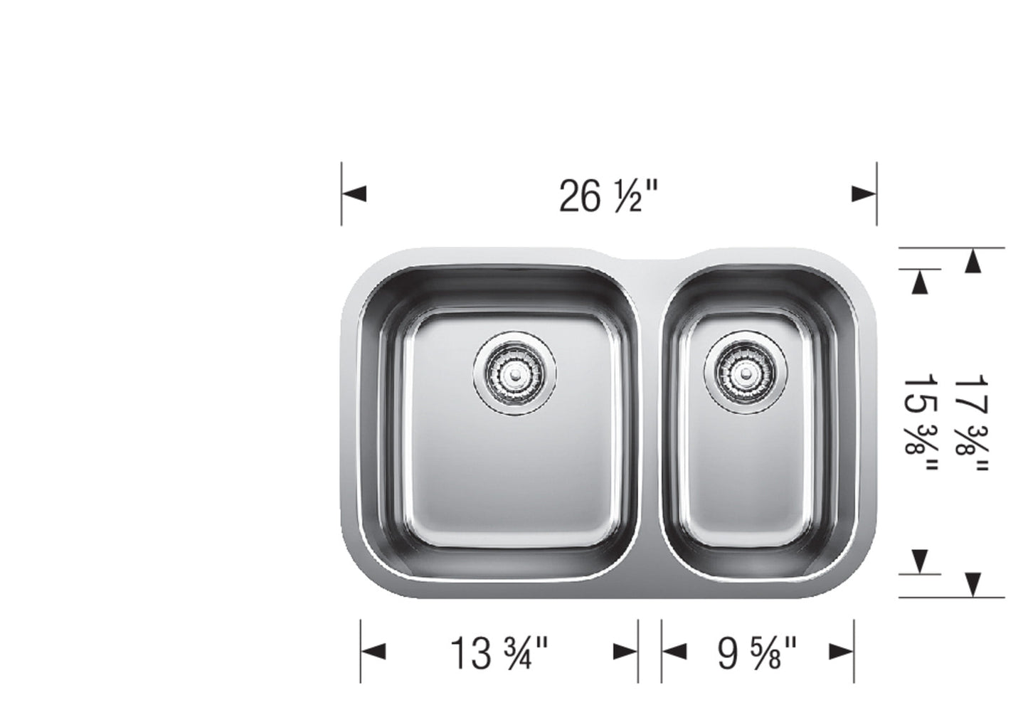 Blanco ESSENTIAL U 1-1/2 stainless undermount kitchen sink