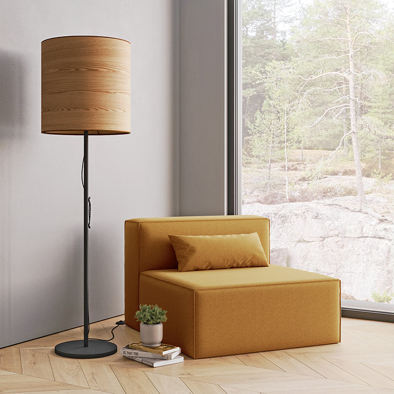 Gus* Modern MILTON Natural Ash floor lamp