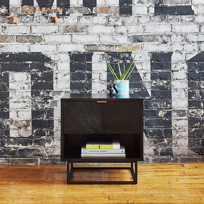 Gus* Modern MYLES black oak end table