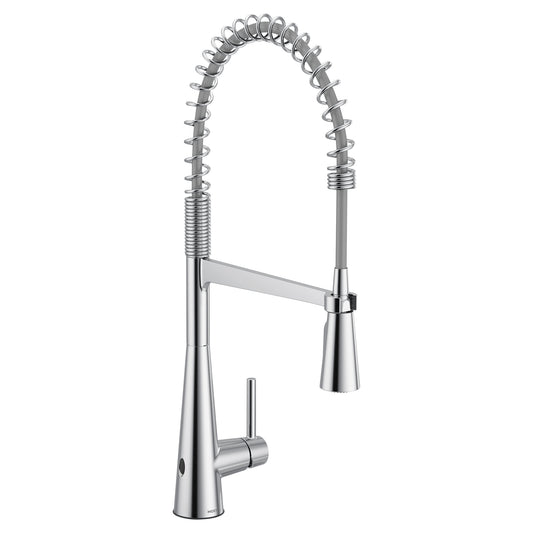 Moen SLEEK® Chrome hands-free pre-rinse spring kitchen faucet