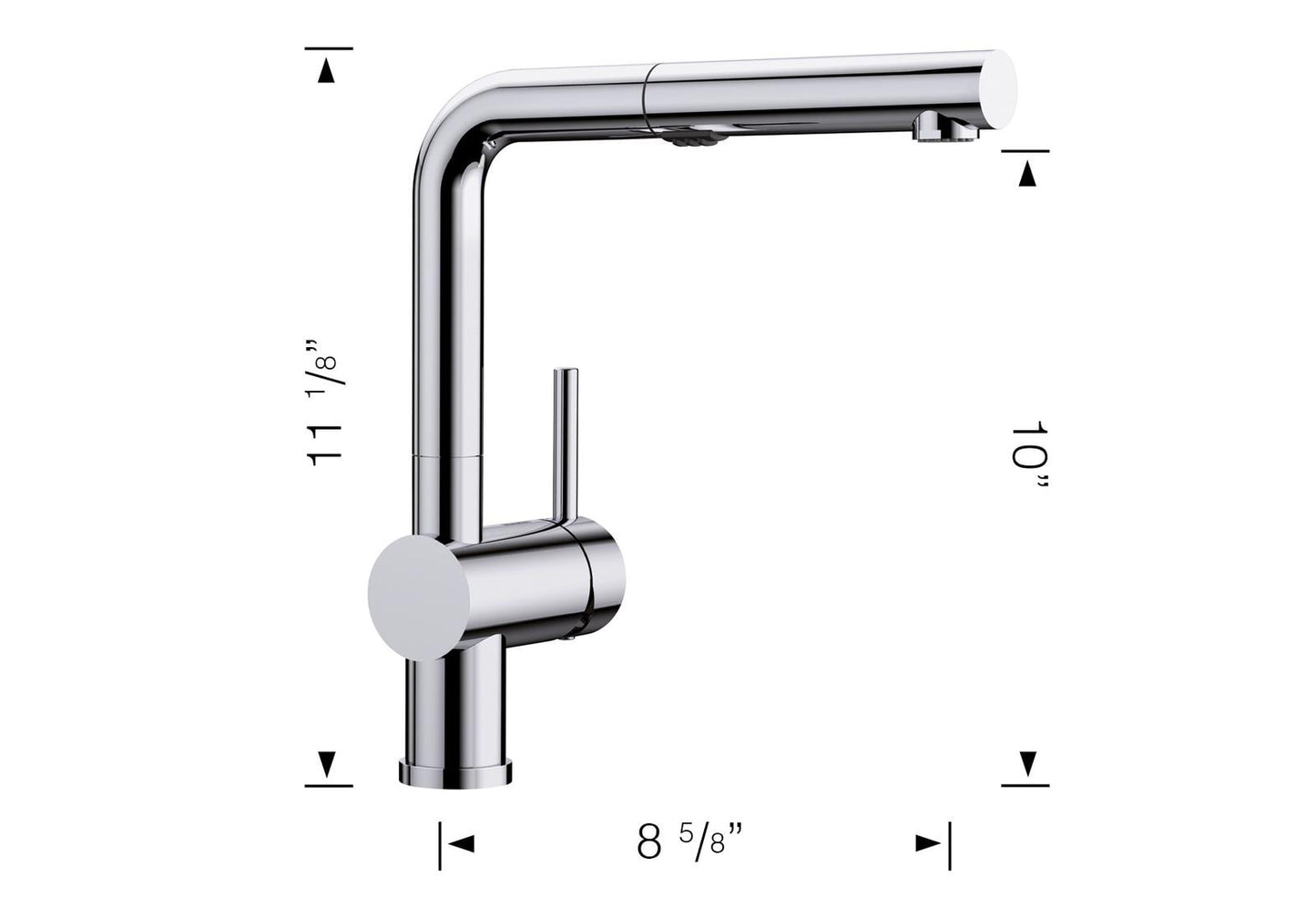 Blanco LINUS Satin Gold pull out kitchen faucet