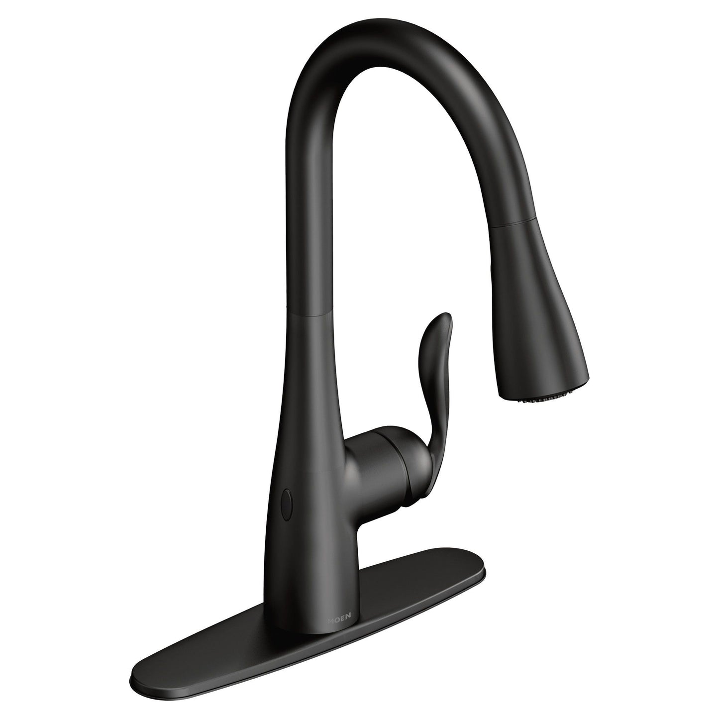 Moen 7594EWBL | black Arbor hands-free kitchen faucet