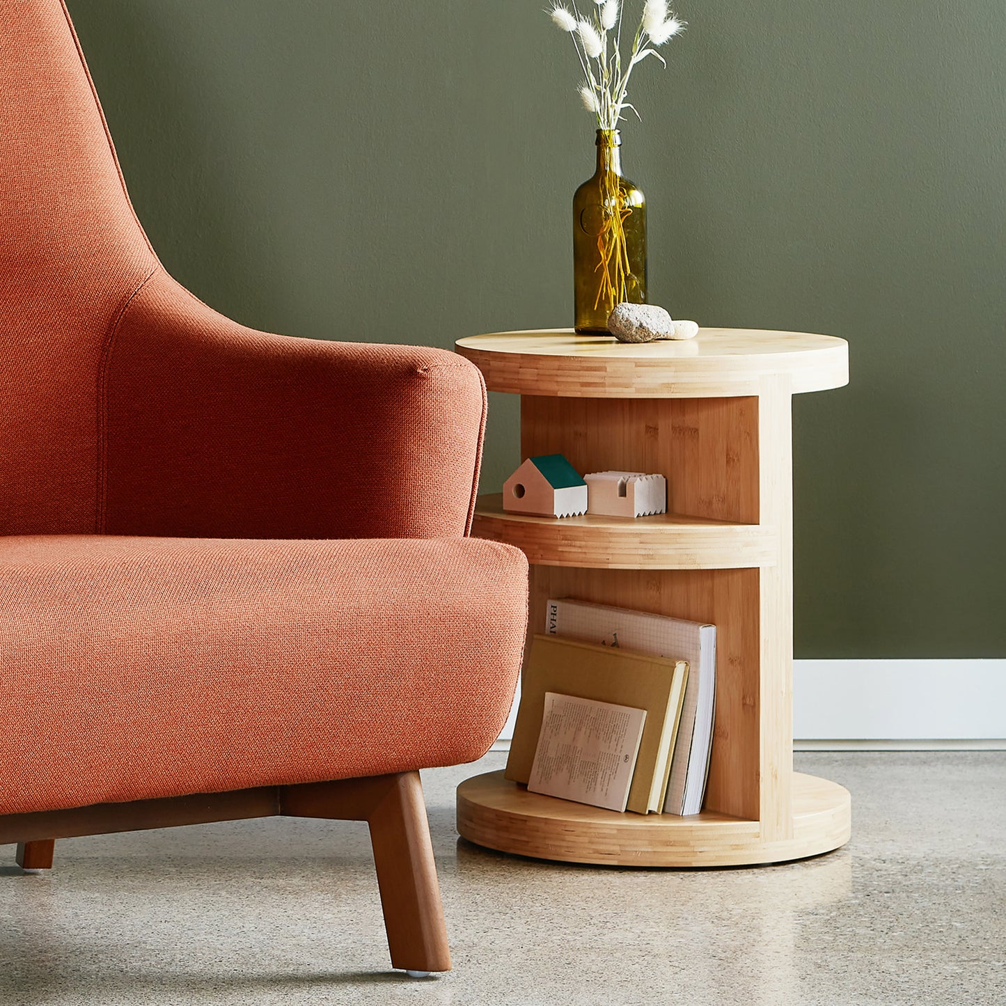 Gus* Modern MONUMENT natural bamboo end table