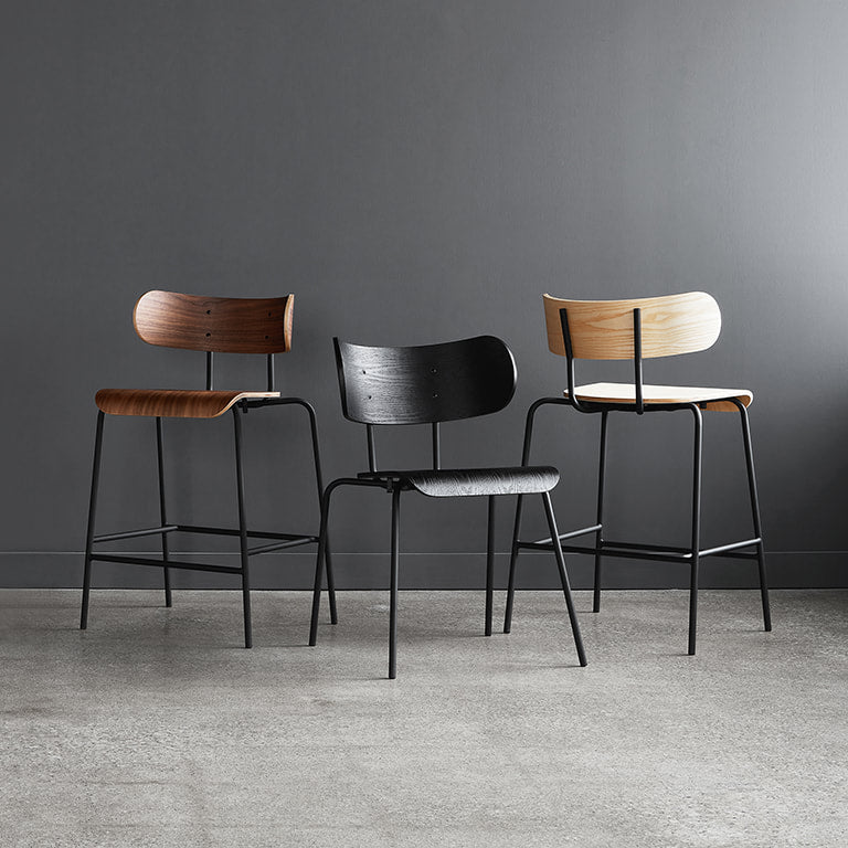 Gus* Modern BANTAM Black Ash dining chair