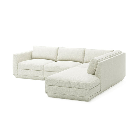 Gus* Modern PODIUM 4PC Lounge Sectional A | Right - Copenhagen Fossil