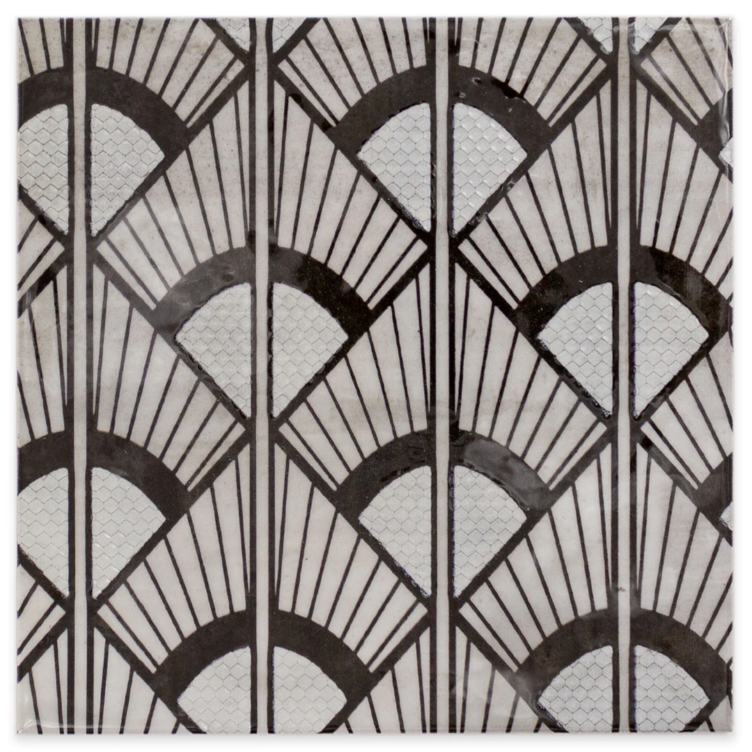 GATSBY Astoria 8 x 8 patterned glossy ceramic wall tile