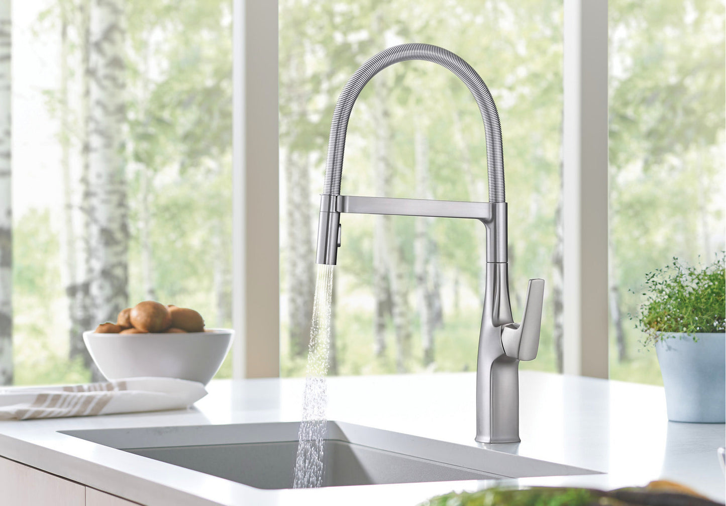 Blanco RIVANA Stainless semi pro kitchen faucet