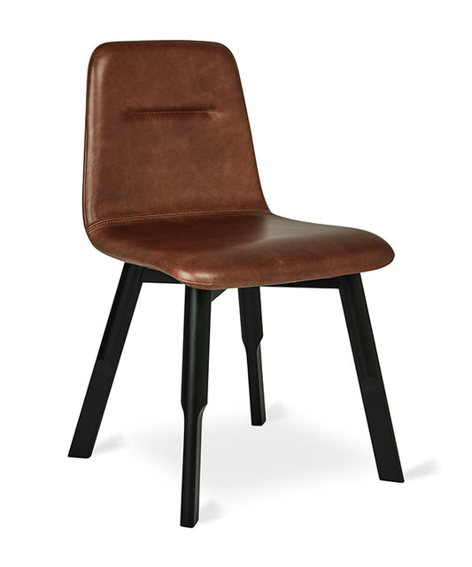 Gus* Modern BRACKET saddle brown leather dining chair (set of two)