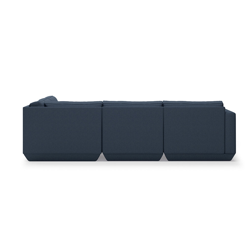 Gus* Modern PODIUM 4PC Lounge Sectional A | Right - Hanson Navy