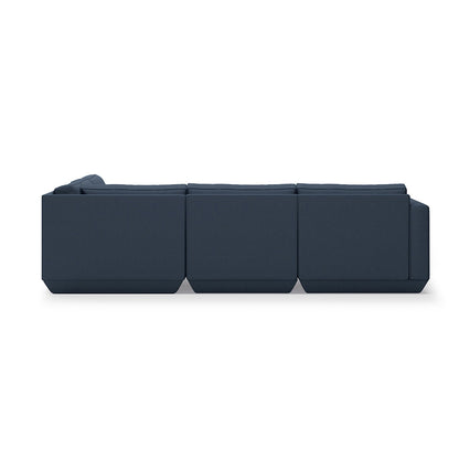 Gus* Modern PODIUM 4PC Lounge Sectional A | Right - Hanson Navy