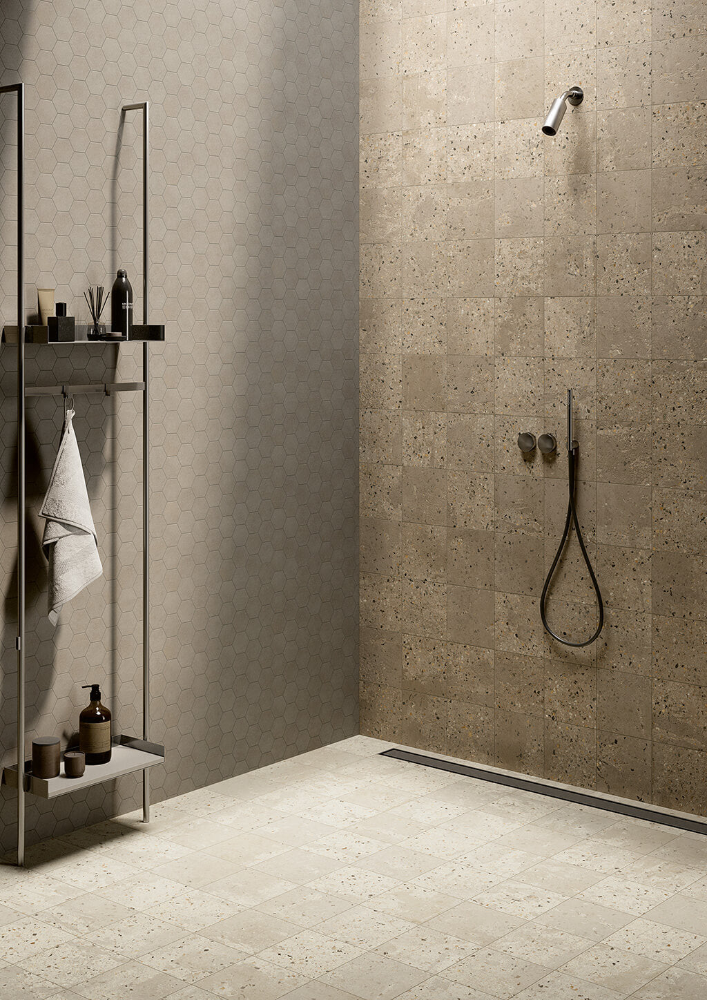 ALCHIMIA Tortora 24 x 24 terrazzo style matte wall / floor tile