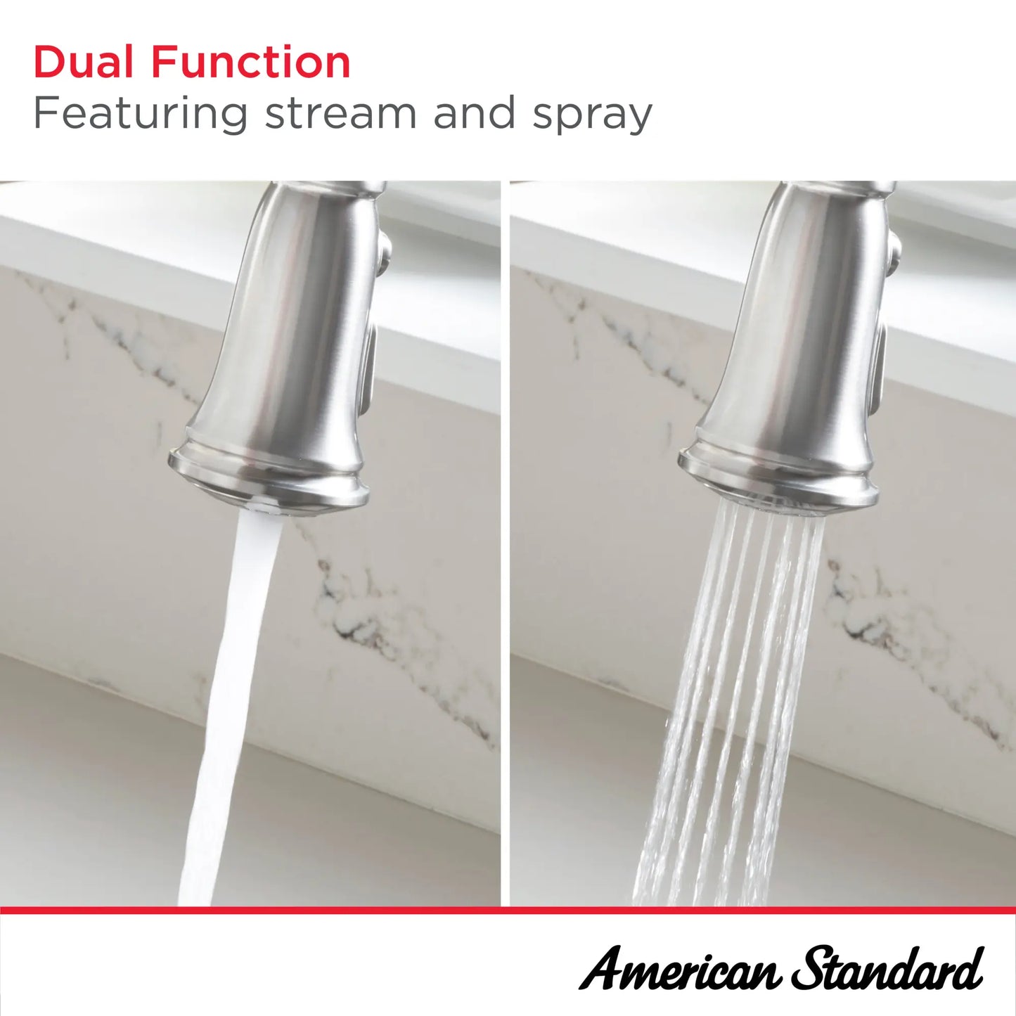 American Standard DELANCEY Brushed Cool Sunrise pull-down kitchen faucet
