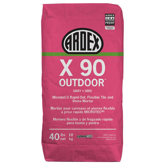 ARDEX X 90 OUTDOOR™ gray thinset mortar
